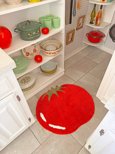 Polyester tomato rug cute gift store home decor find