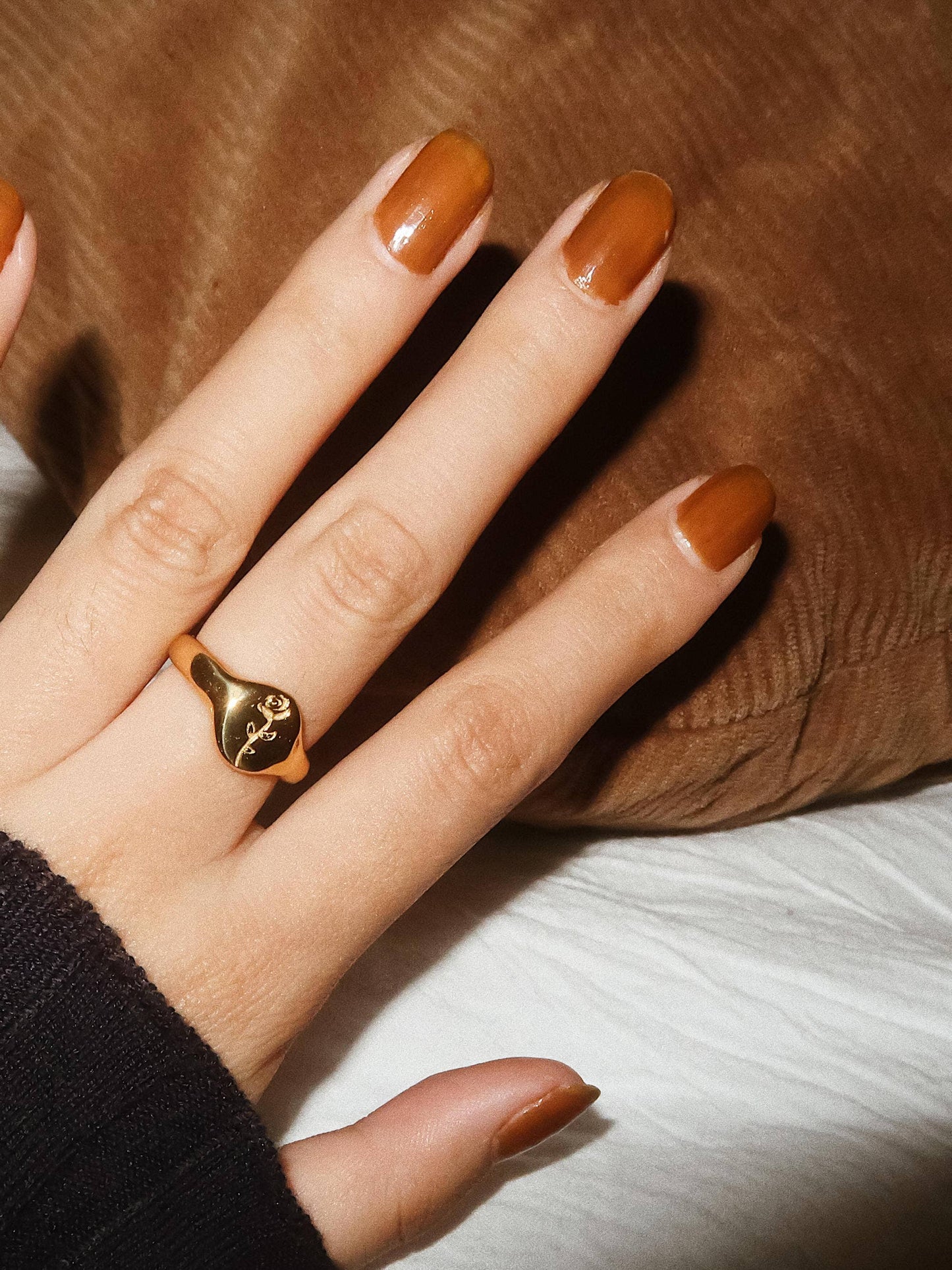 Georgia 18K Gold Non Tarnish Rose Ring
