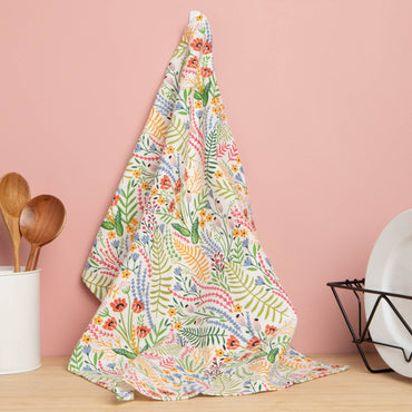 Printed decorative dishtowel for kitchen decor