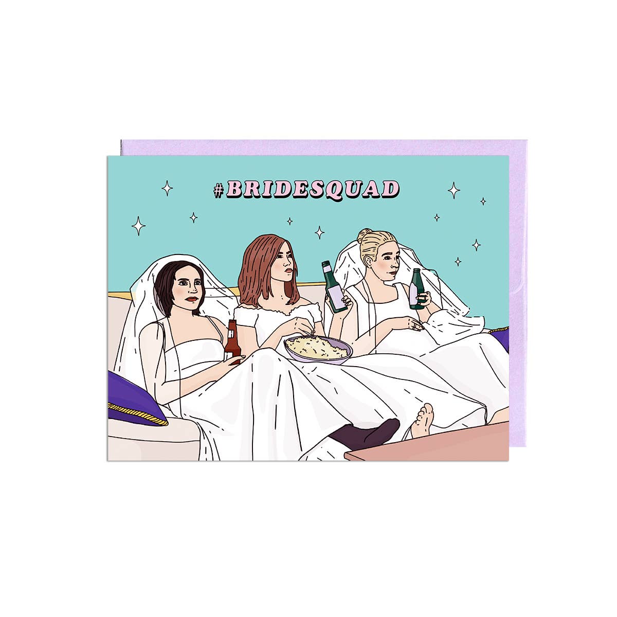 Friends #Bridesquad Wedding Card For Bridal Party