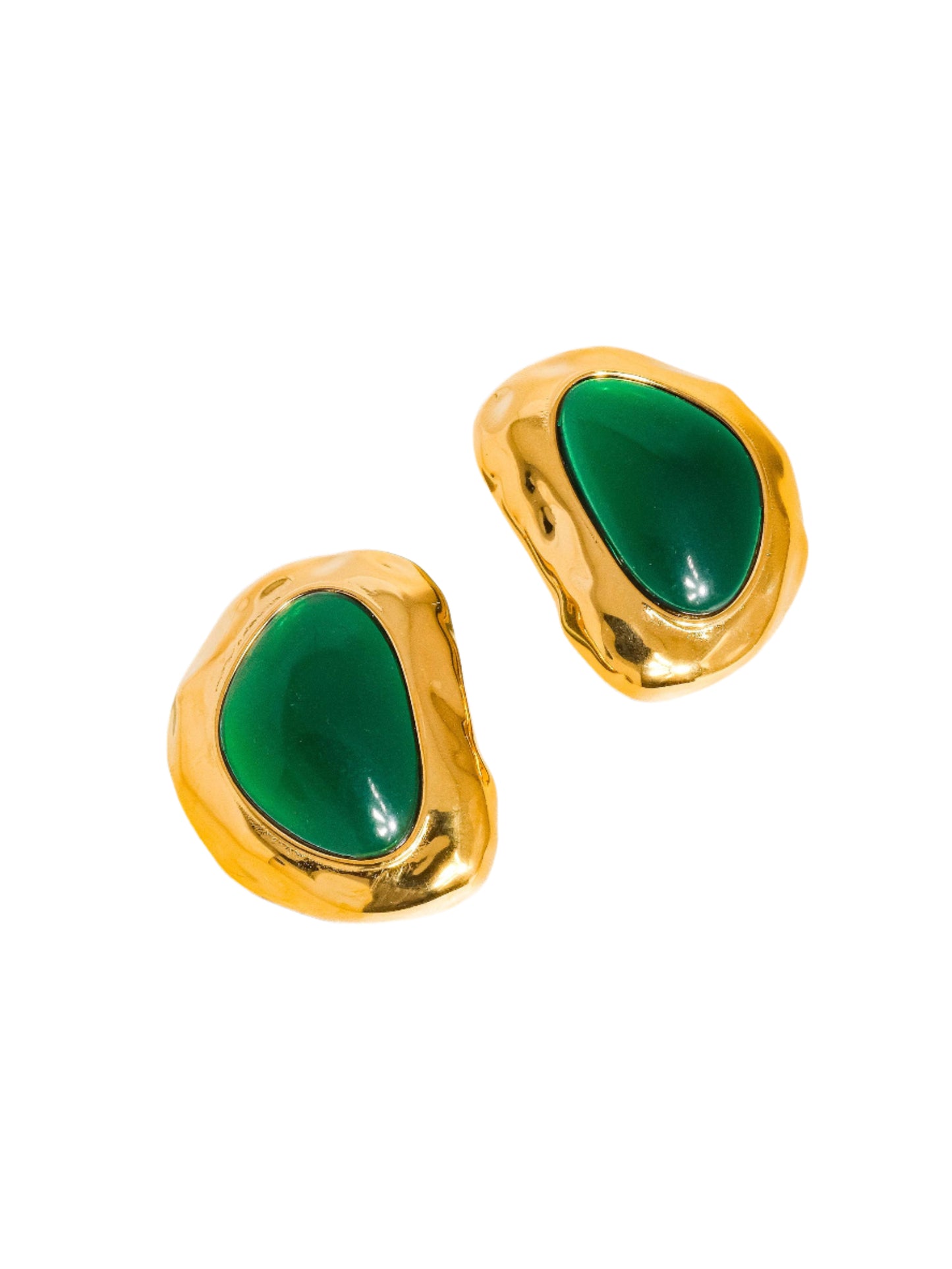 Mei Green Stone Stud