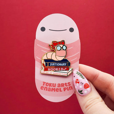 Book Worm Enamel Pin