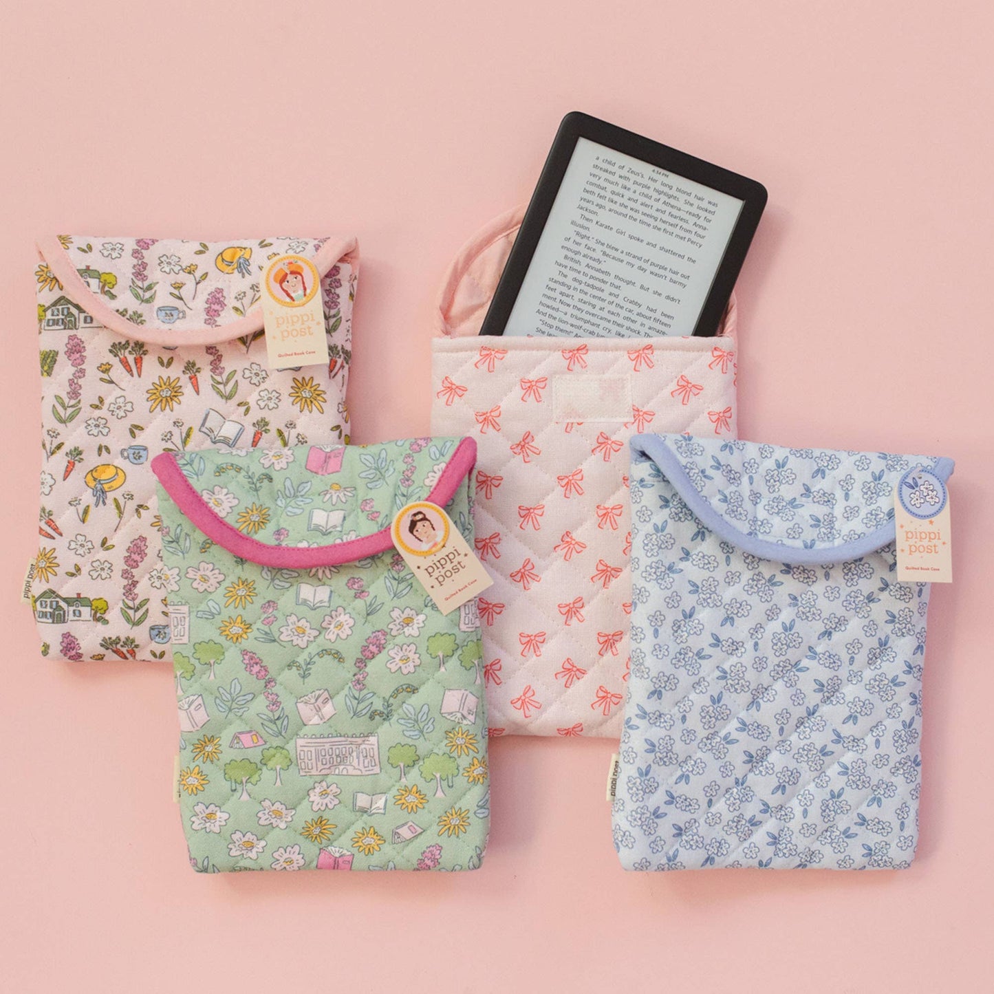 Pink Coquette Bows Quilted E-Reader Case