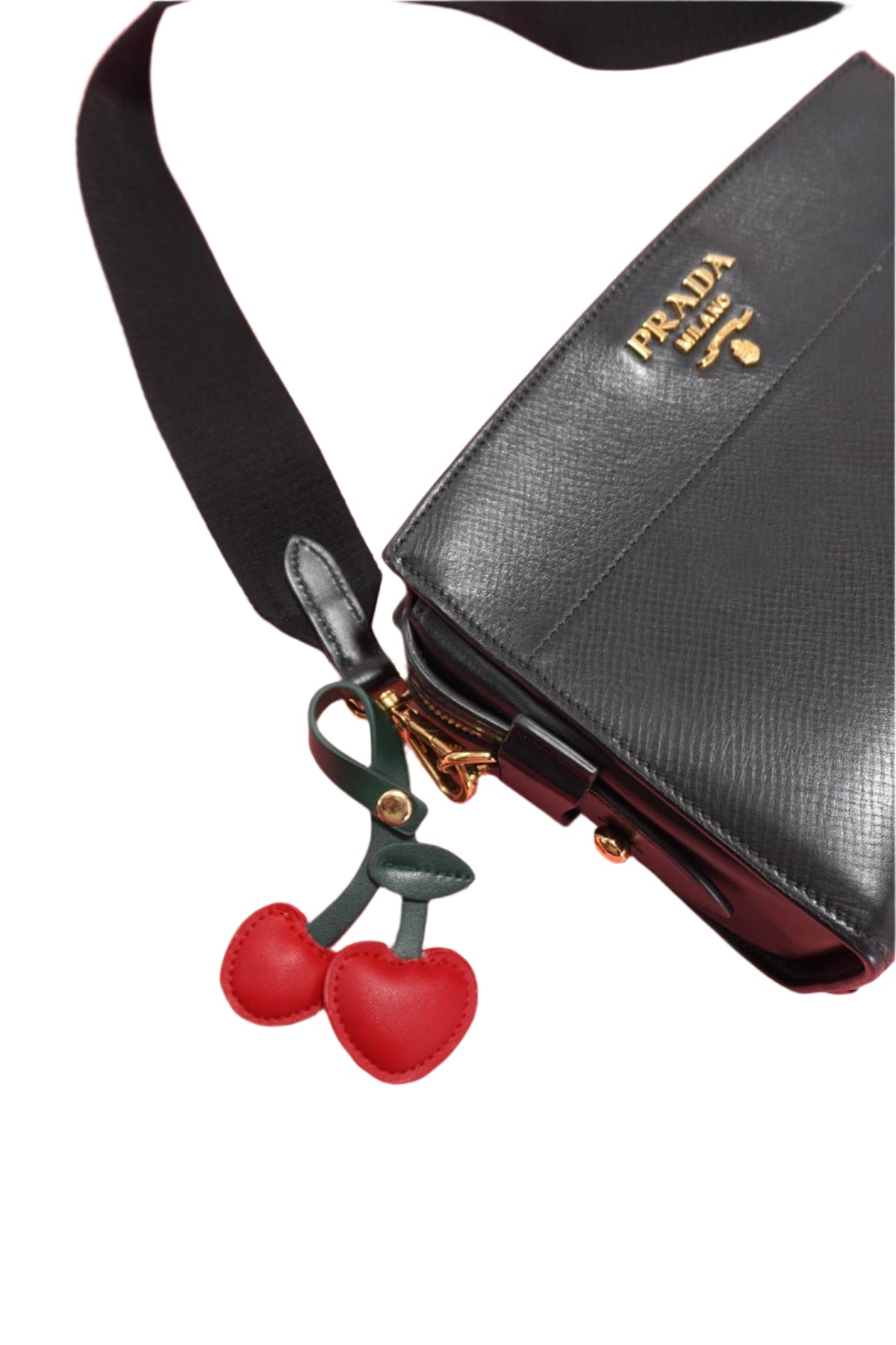 Vegan Leather Cherry Bag Charm