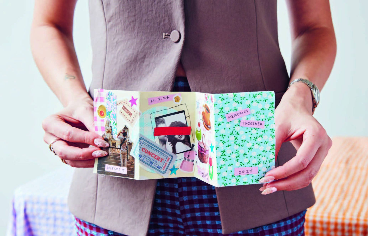 Giftable craft book for scrapbooking, journaling, and preserving keepsakes