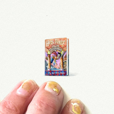 Small Harry Potter book watercolor reproduction – unique collectible gift for fans of the wizarding world