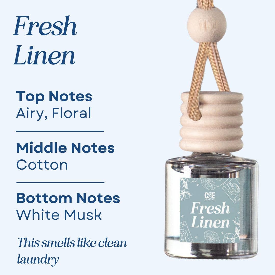 Long-lasting linen car air freshener diffuser, lasts 60+ days, easy to refresh