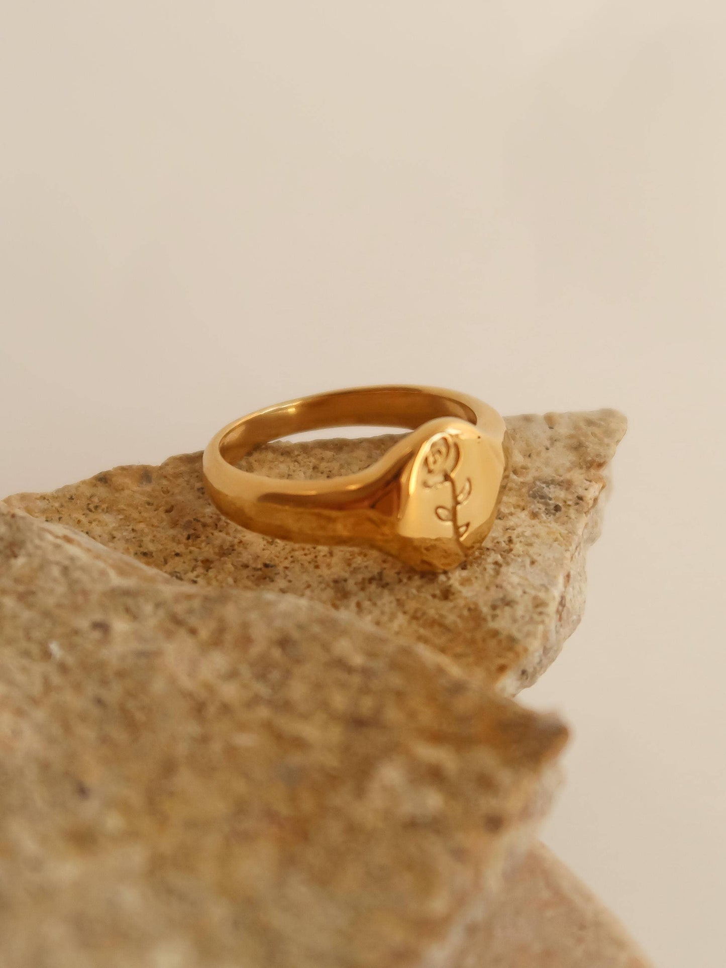 Georgia 18K Gold Non Tarnish Rose Ring