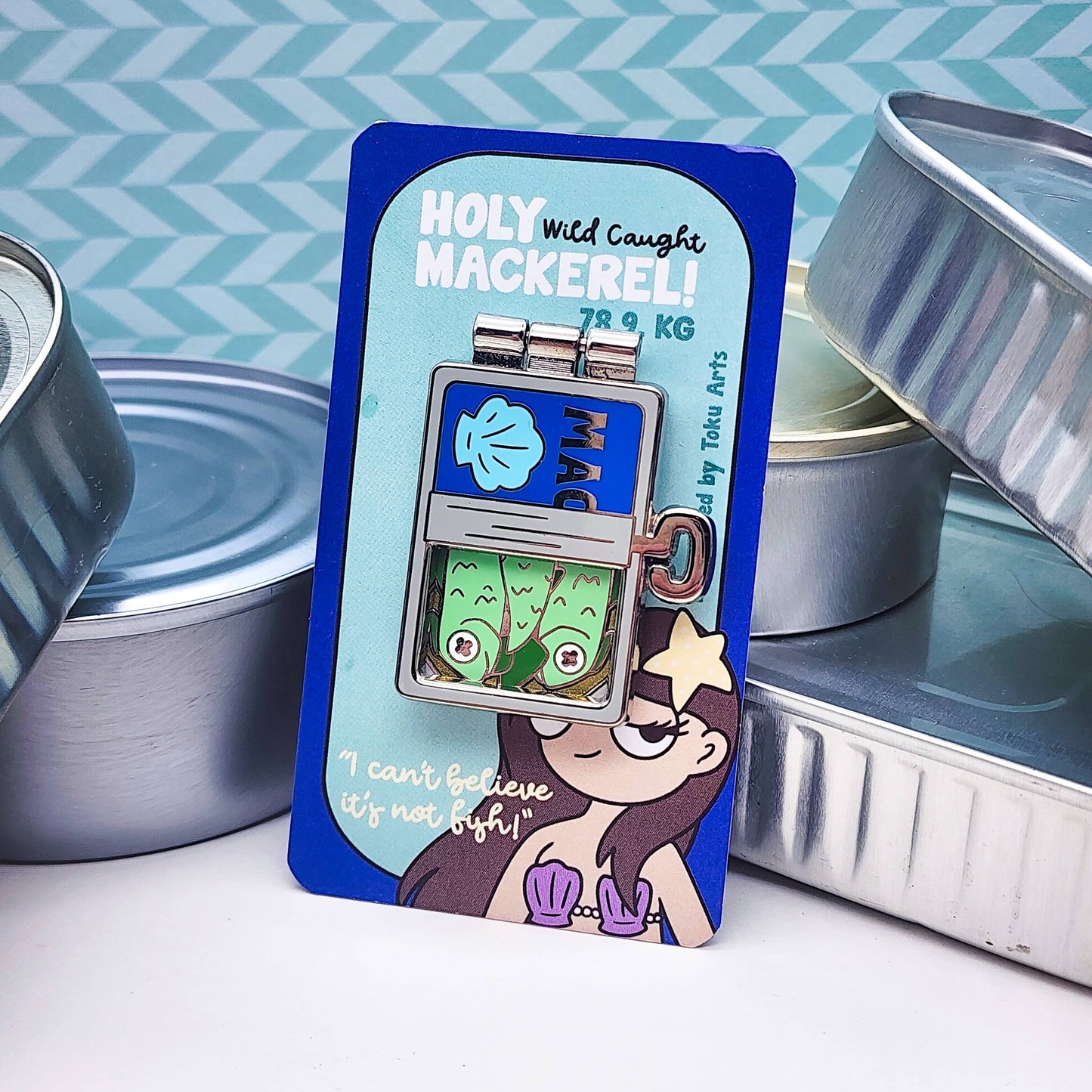 Tinned Mermaid Enamel Pin