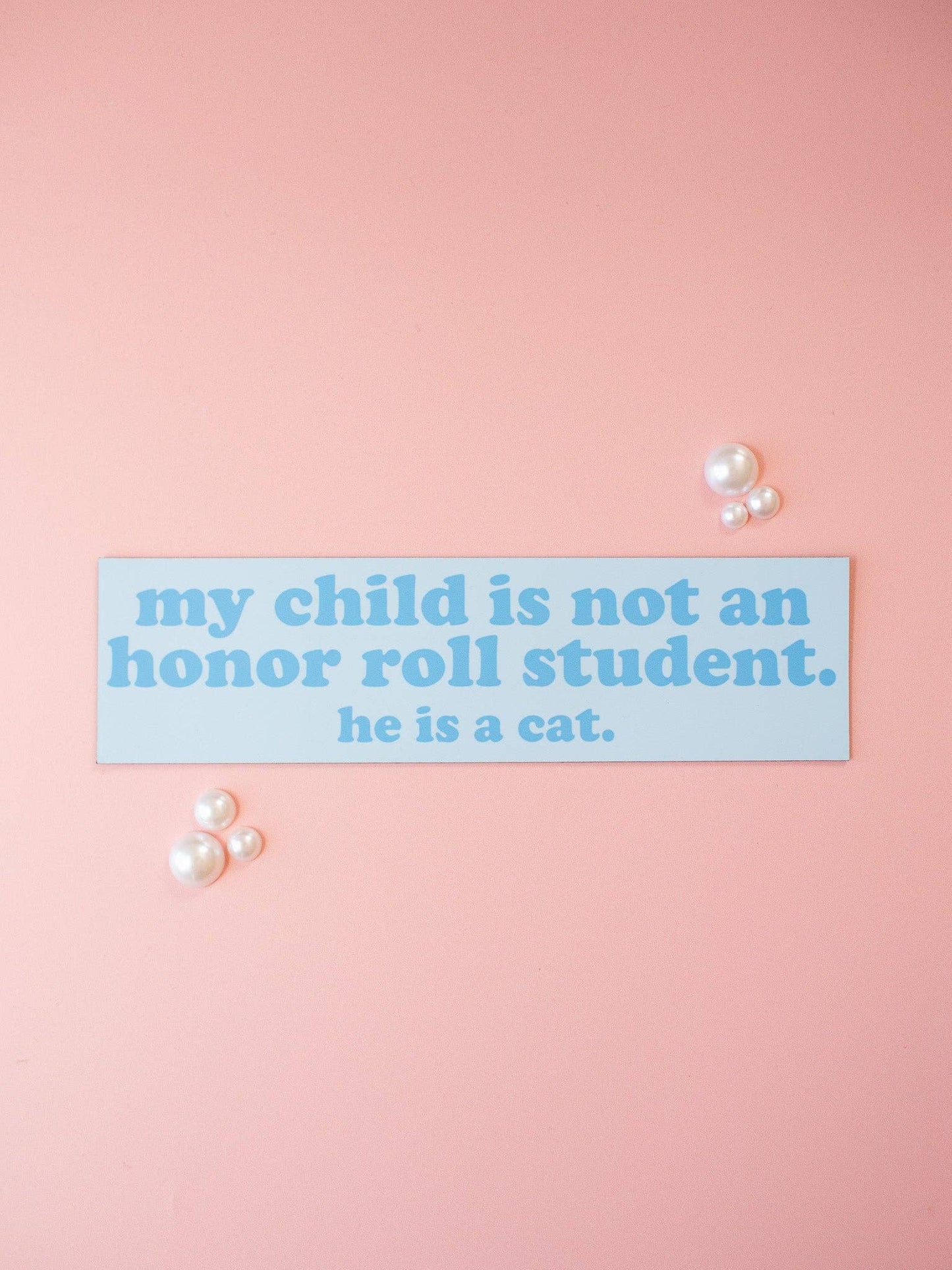 Cute cat mom car magnet on vehicle bumper – weatherproof and removable design