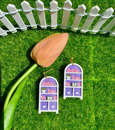 Book Shelf Earrings for Book Lovers