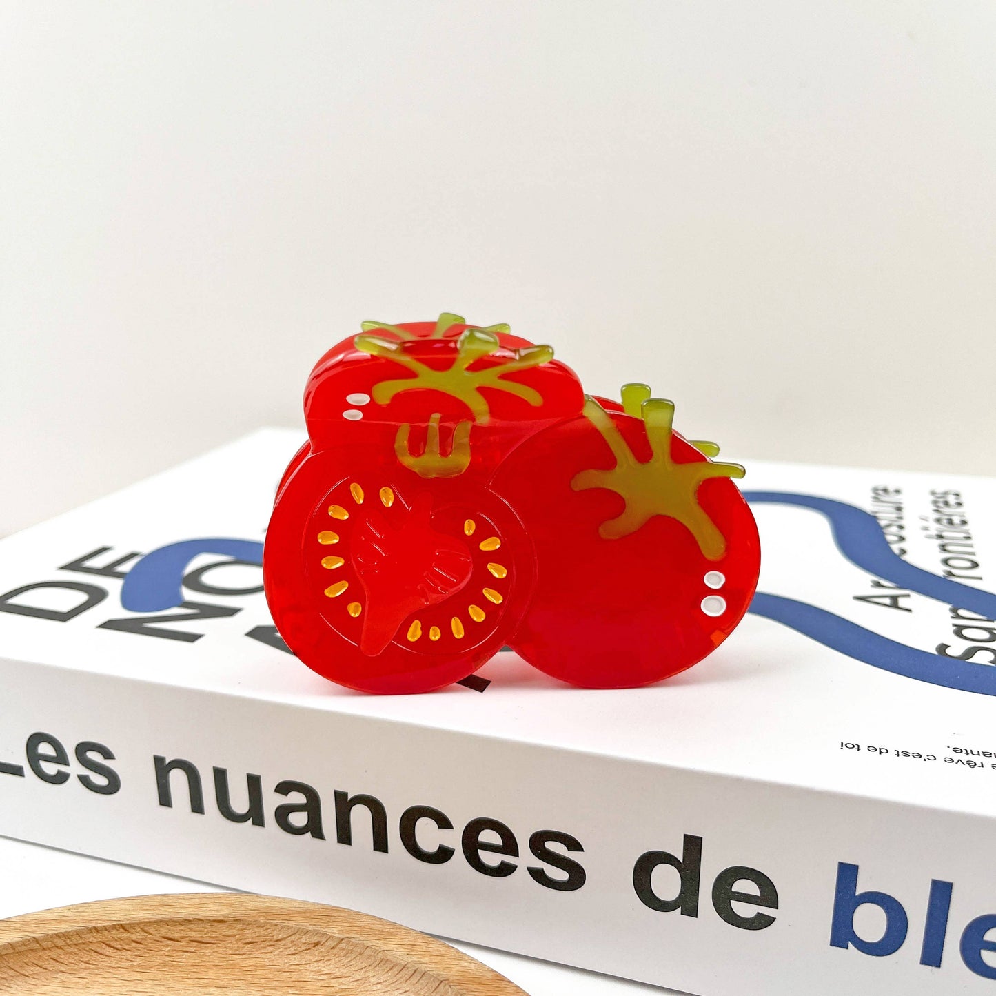 Three Tomato Claw Clip, Fruit Hair Clip