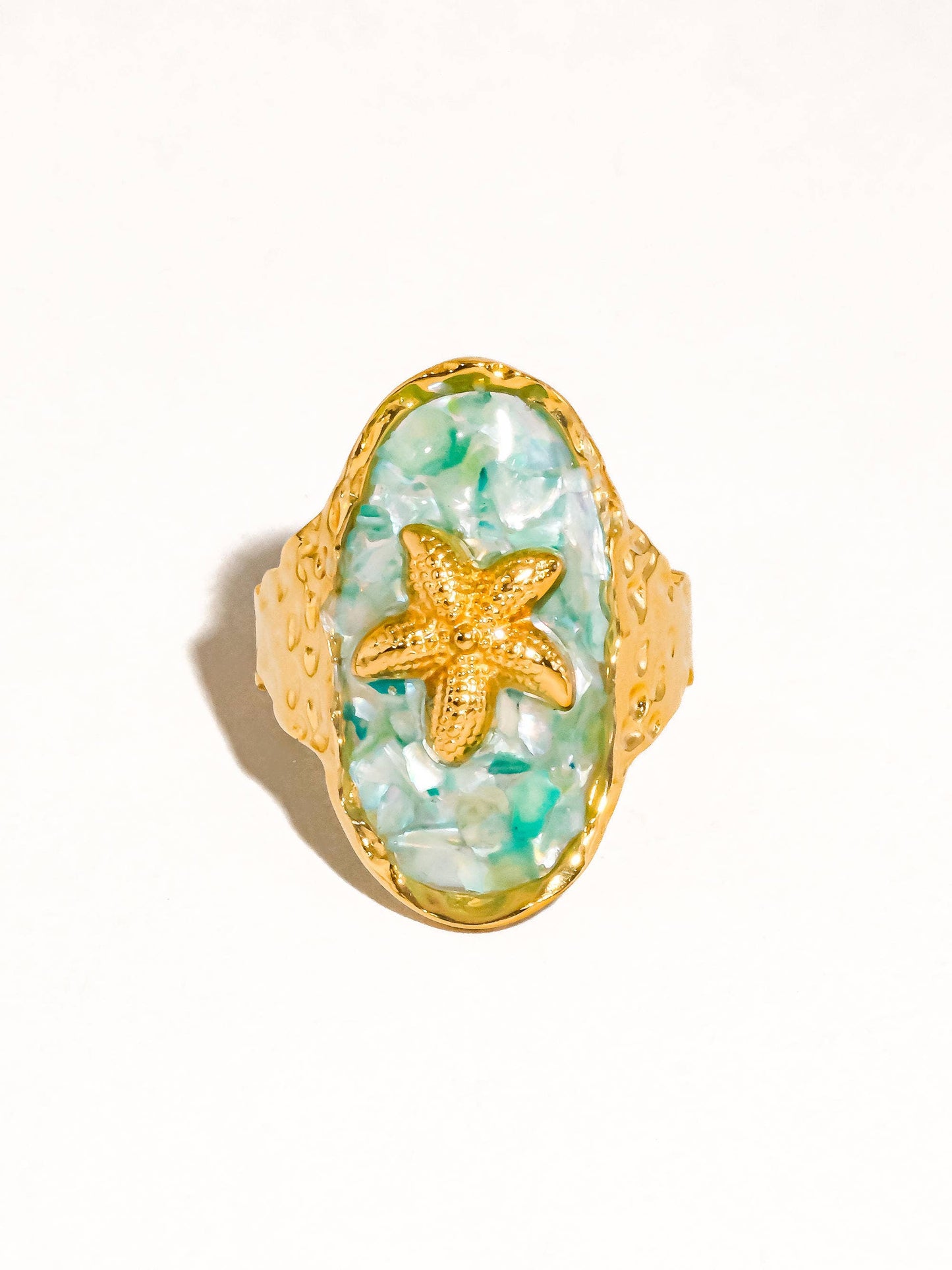 Keshet 18K Gold Non Tarnish Starfish Ring