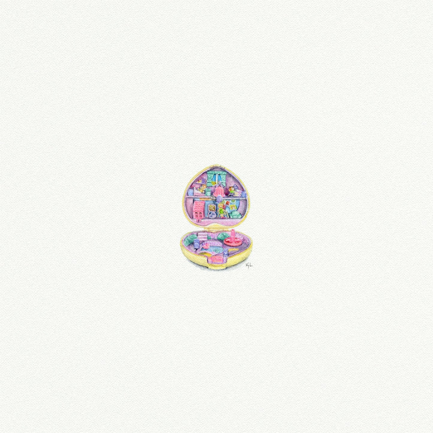 Small Polly Pocket art print on fine art paper – ideal collectible gift for childhood memory fans