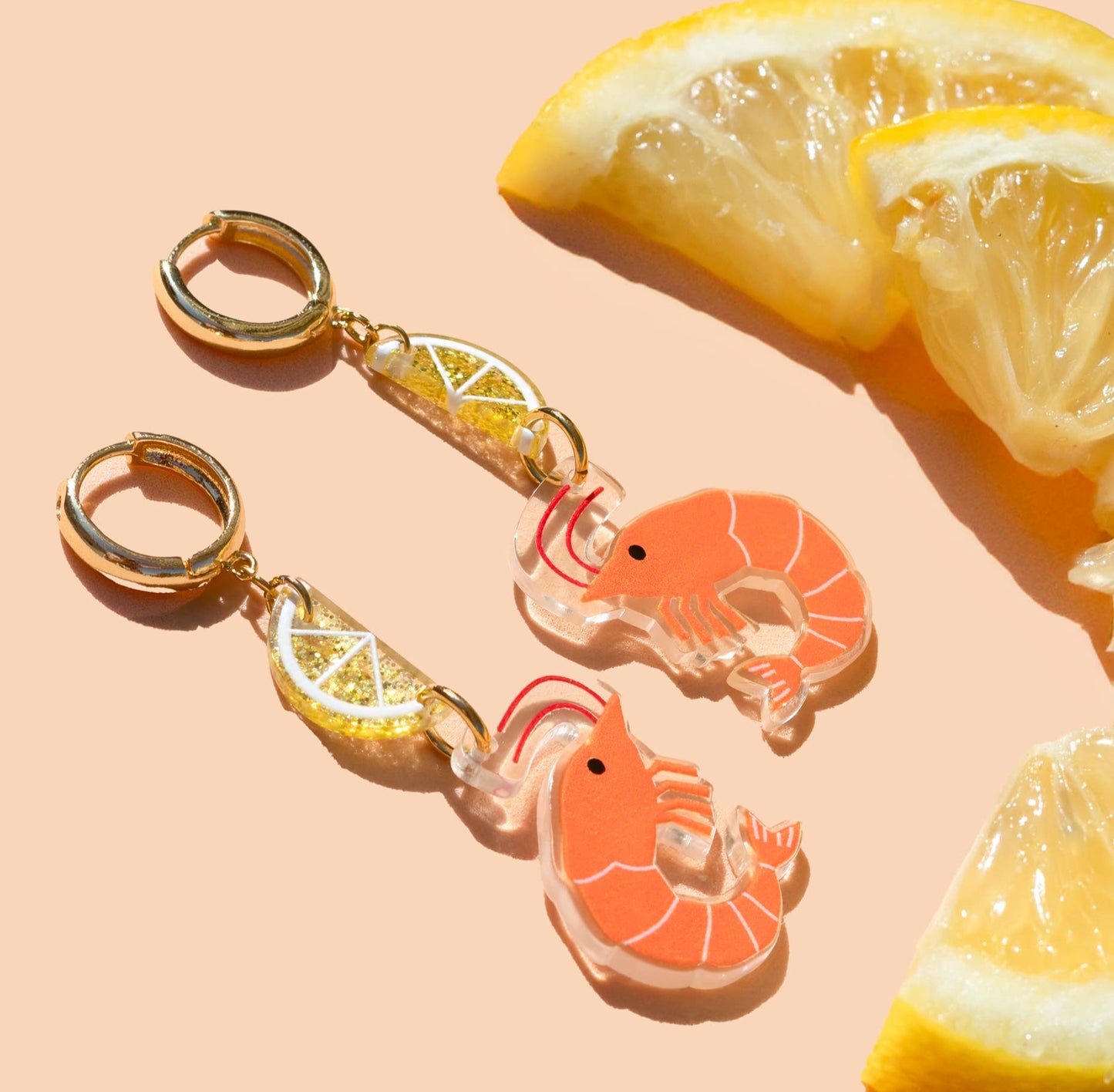 Shrimp Earrings Set