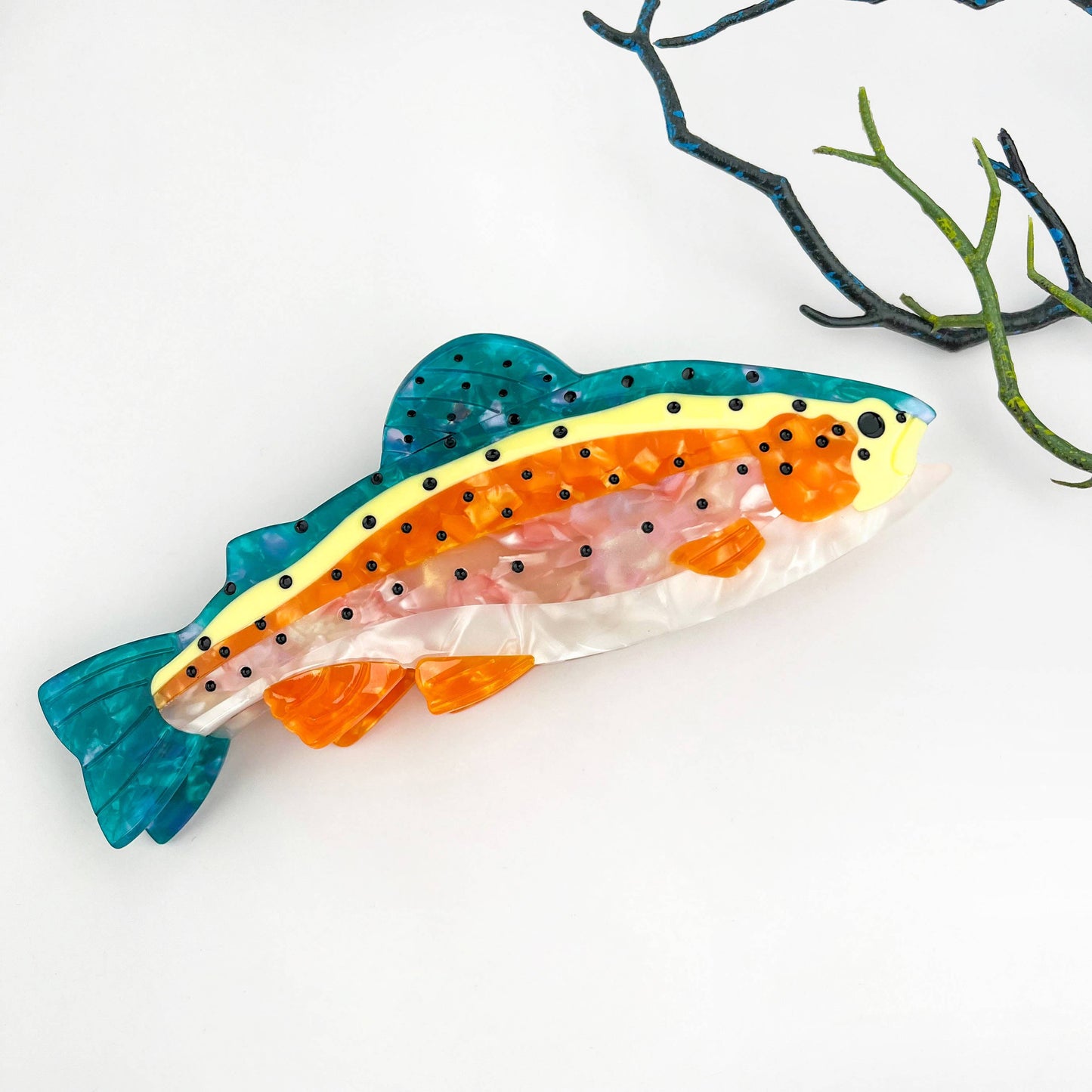 Perch Fish Ocean Acetate Hair Claw Clip