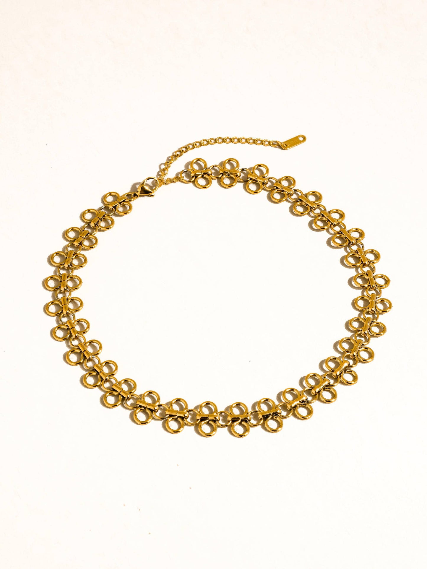 Ritza 18K Gold Non Tarnish Patterned Choker