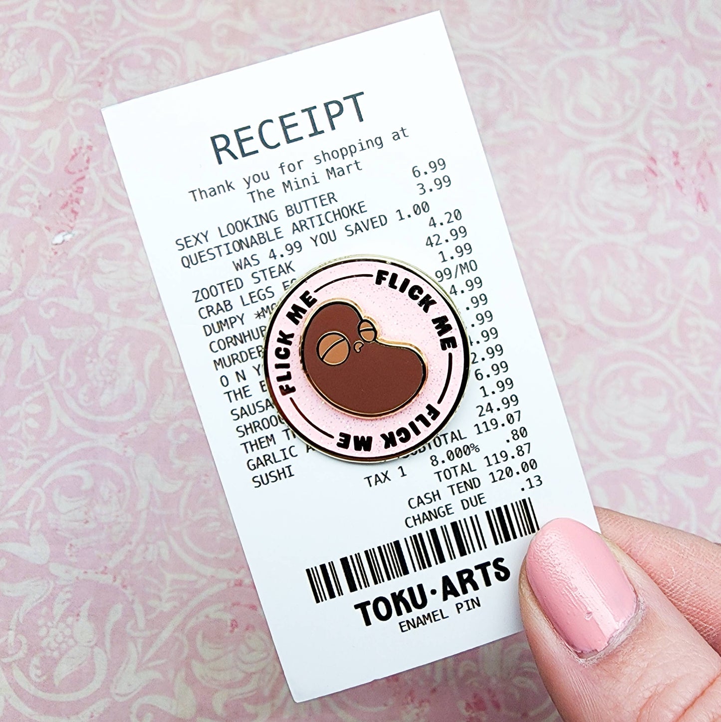 The Bean Spinning Enamel Pin