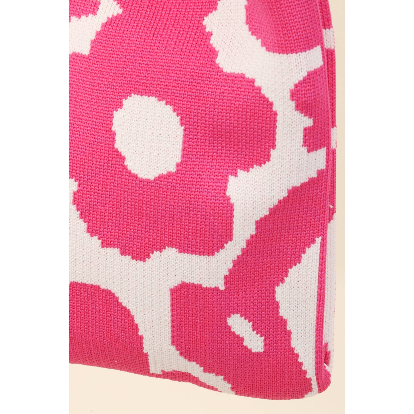 Vibrant Flower Crochet Knit Tote Bag