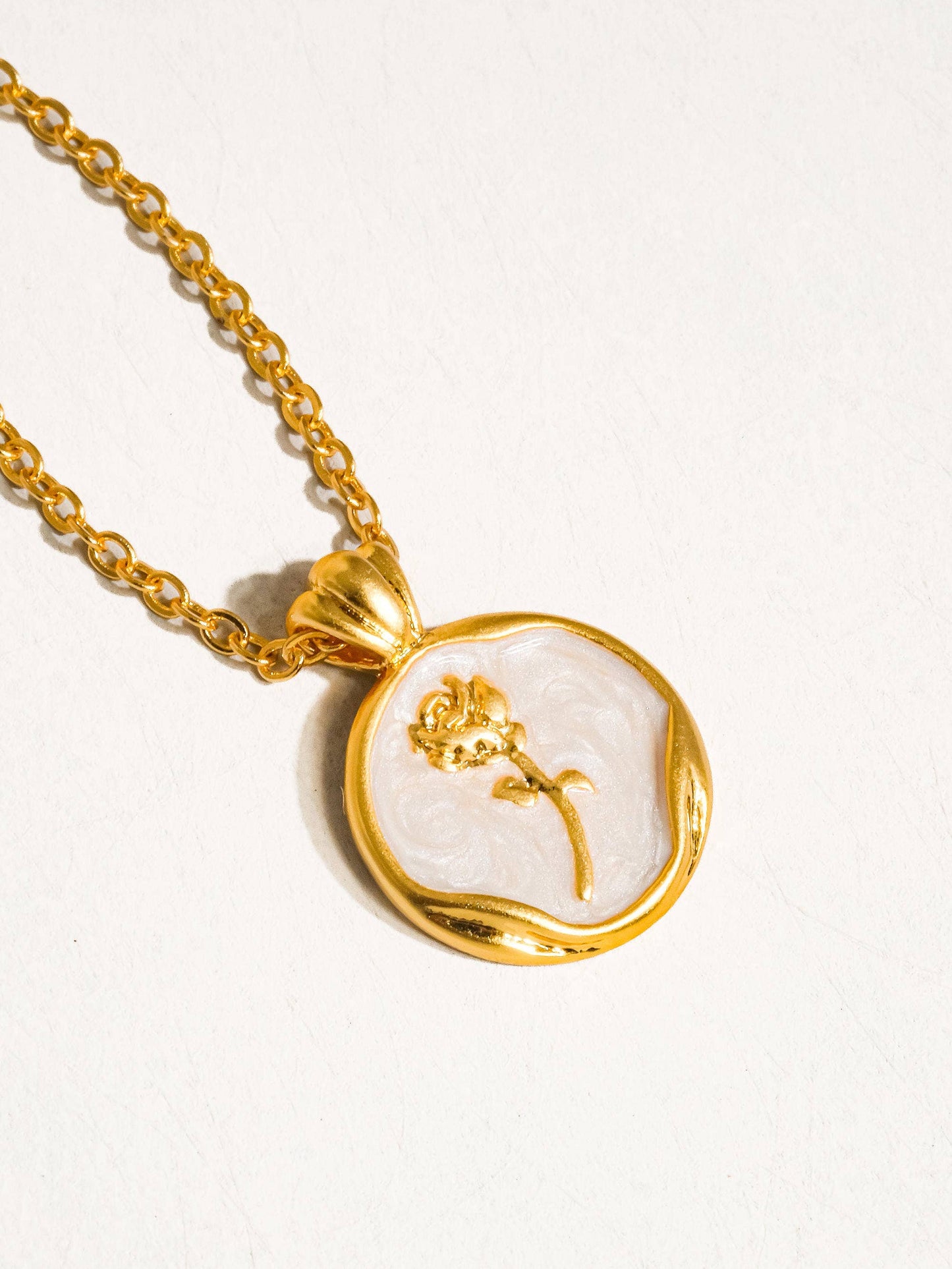 Mallory Rose Coin Pendant Necklace