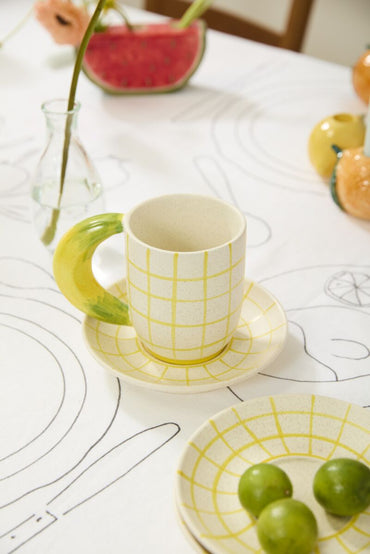 Fresh Fruit Banana Mug with Saucer
