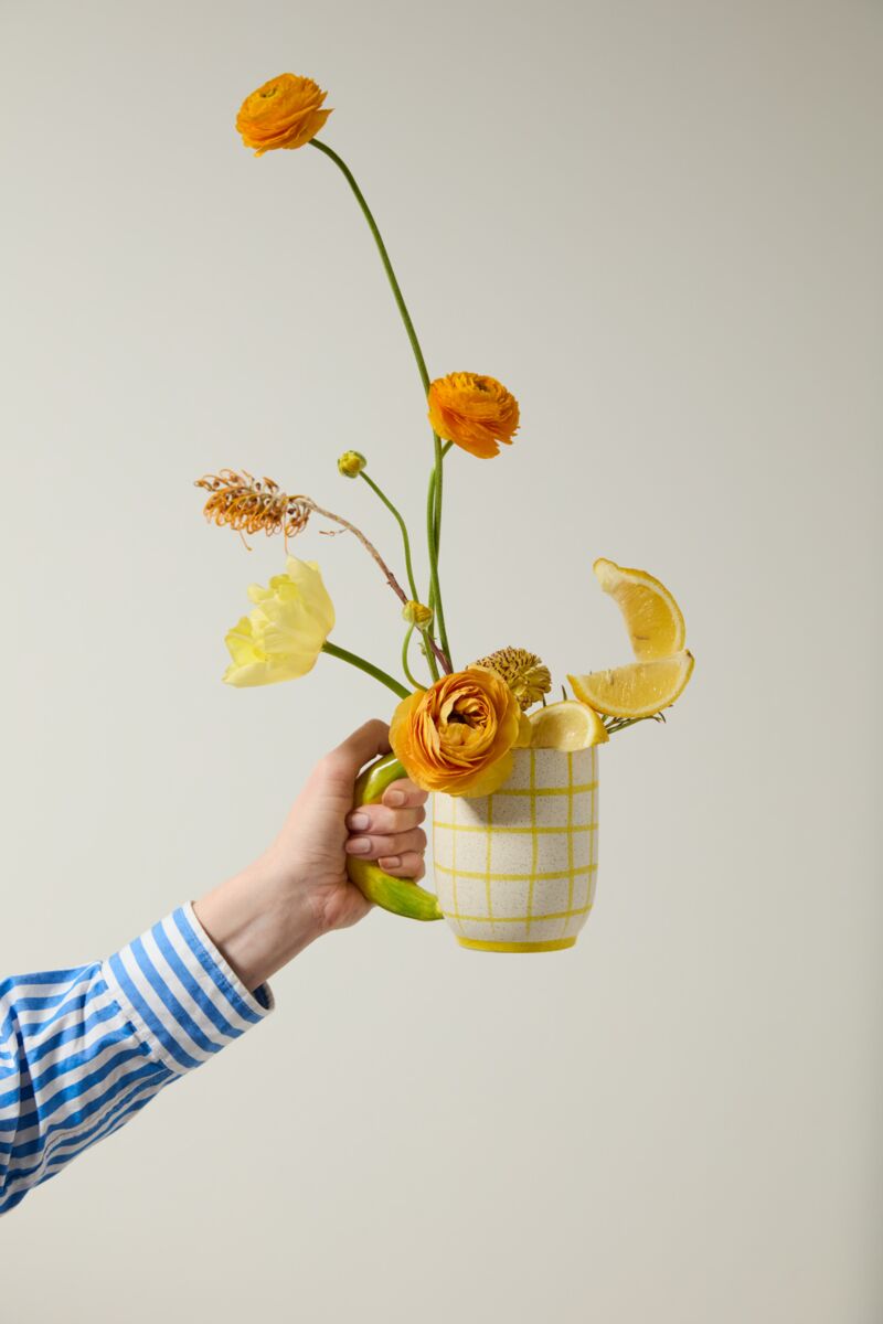 Fresh Fruit Banana Mug with Saucer