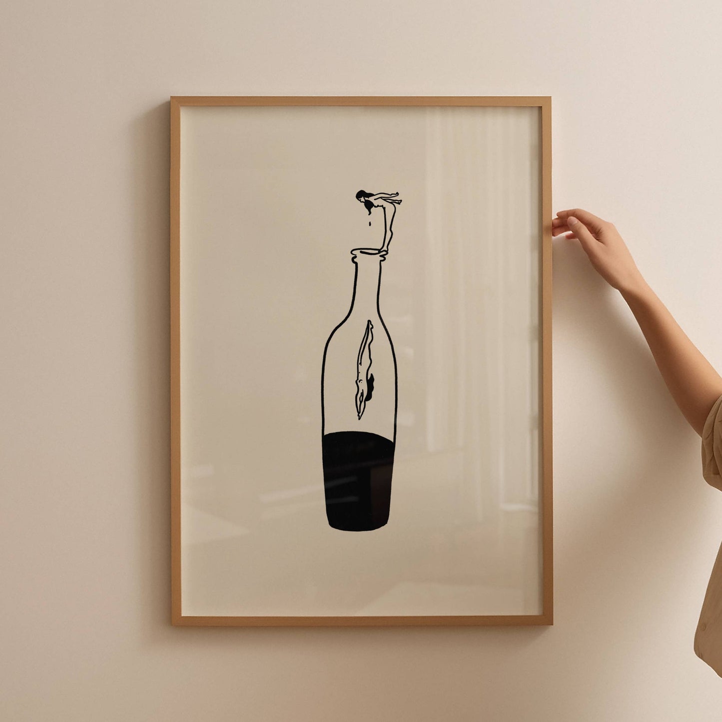 Wine Dive Minimal Art Print