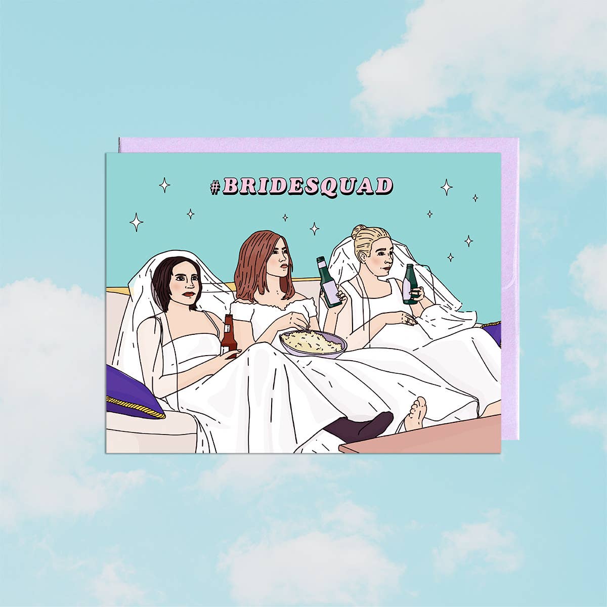 Friends #Bridesquad Wedding Card For Bridal Party