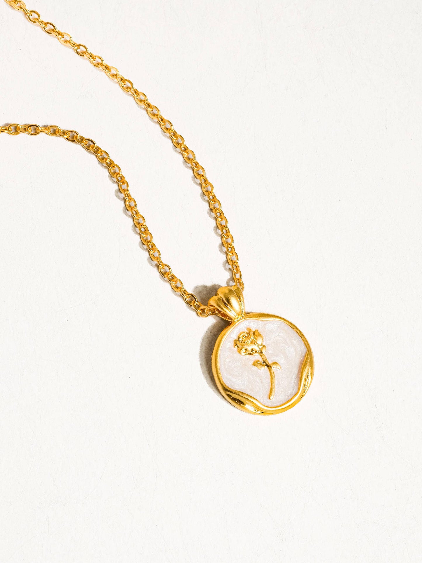 Mallory Rose Coin Pendant Necklace