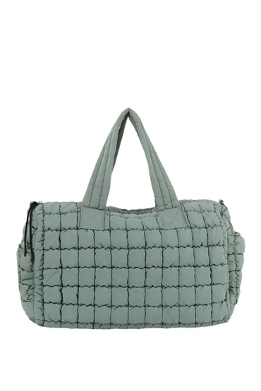 Quilted Nylon Puffy Duffle Bag