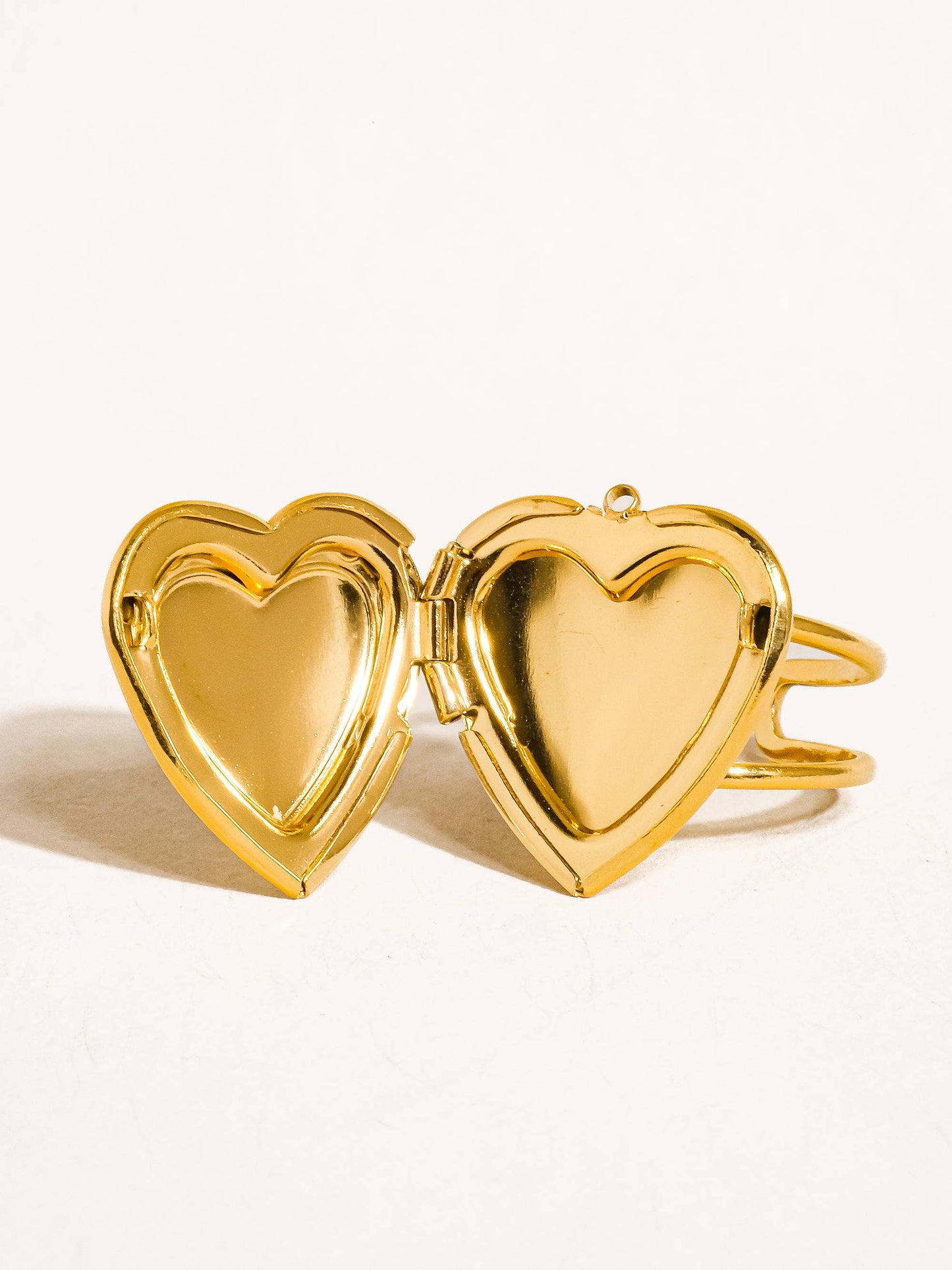 Sefina Locket Heart Adjustable Ring