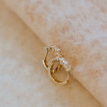 18k gold hoops gift for her jewelry