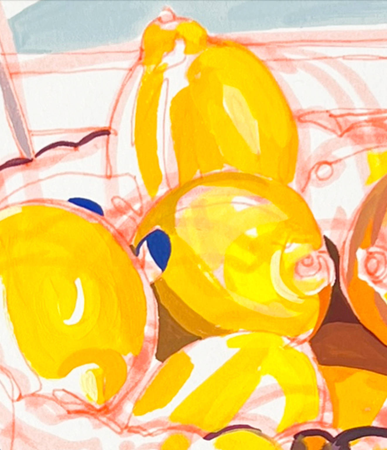 Lemons Lemonade in a Pyrex Art Print