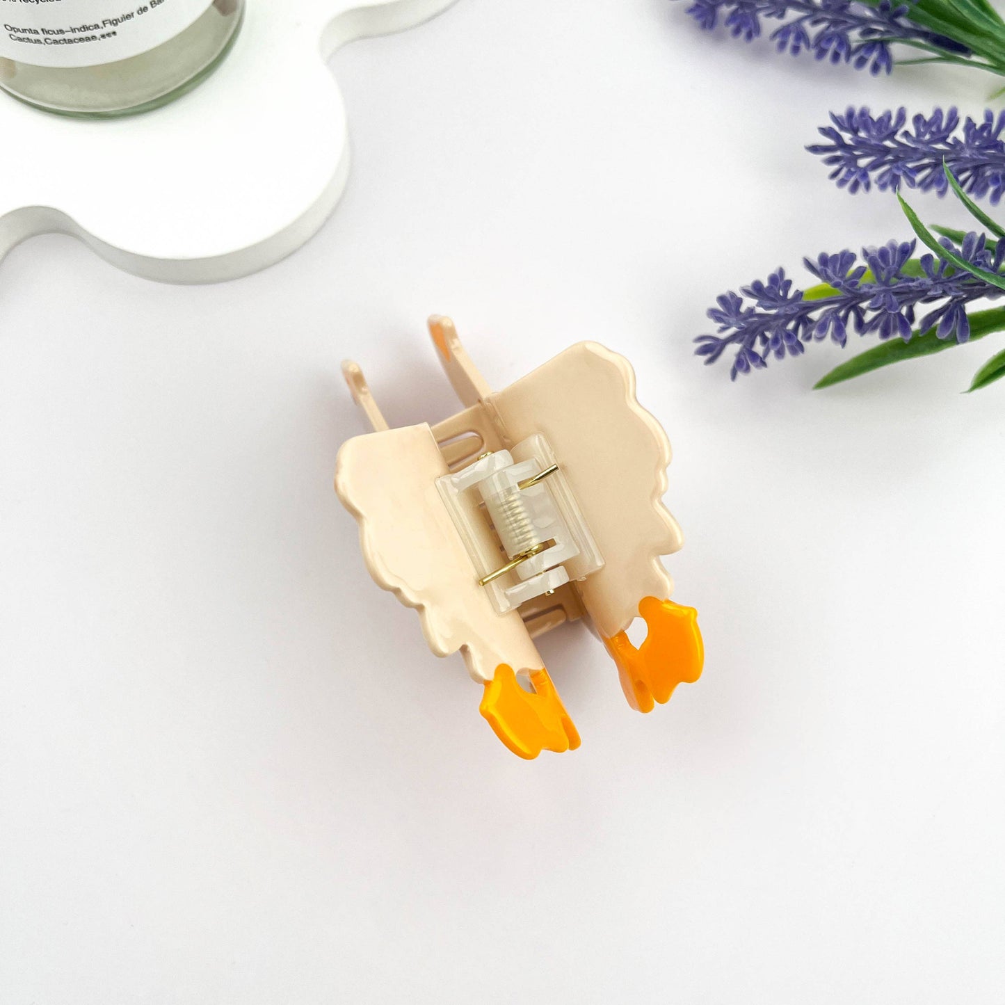 White Goose Acetate Hair Claw Clip