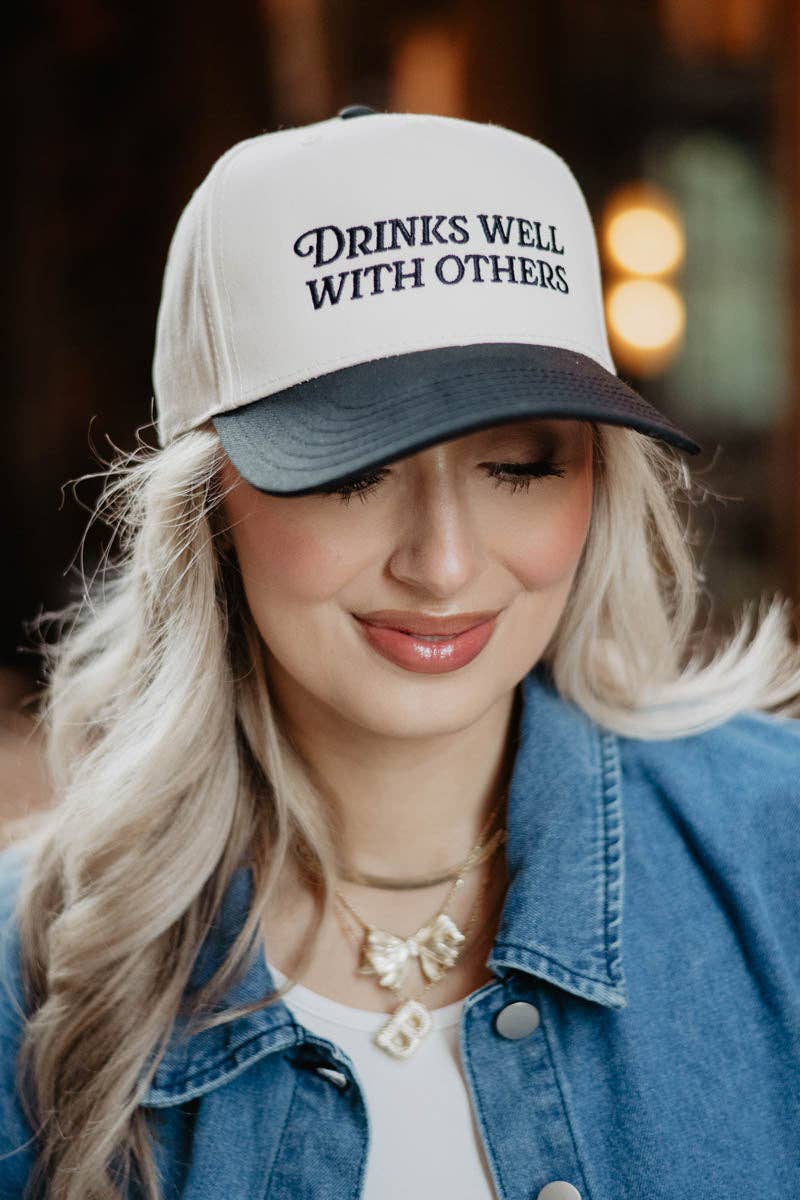 Drinks Well With Others Vintage Trucker Hats For Women