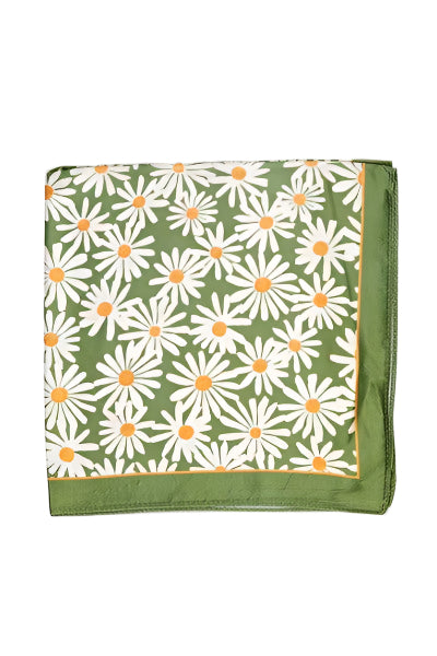 Green Floral Head Wrap