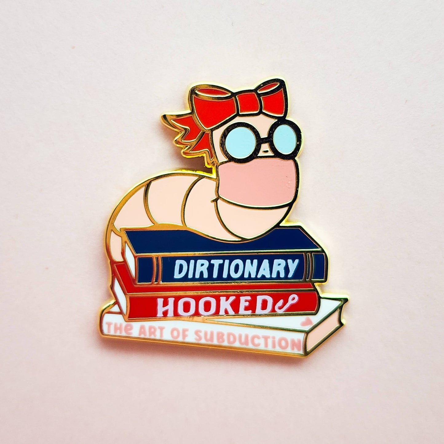 Book Worm Enamel Pin