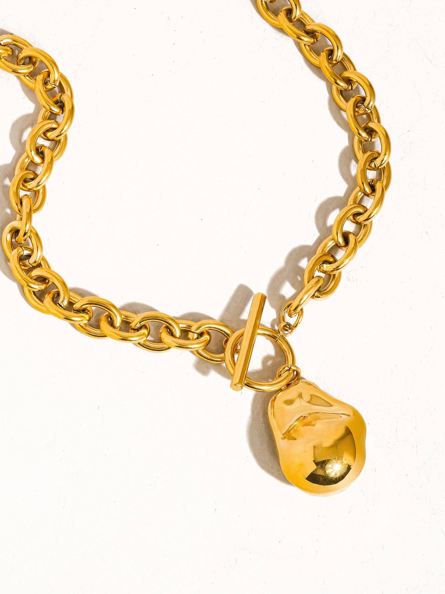 Ciel Large Pearl Chain Necklace