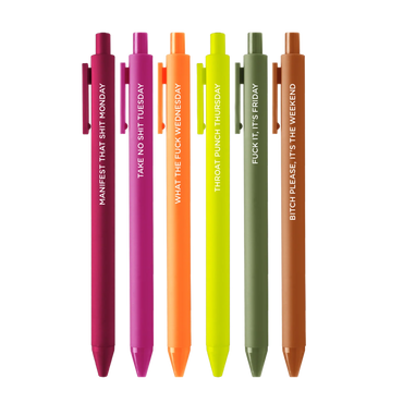 Bright gel ink jotter pens in a 6-pack set gift store knoxville