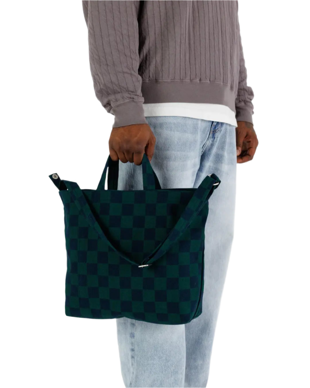 Navy Checkered Baggu Duck Bag
