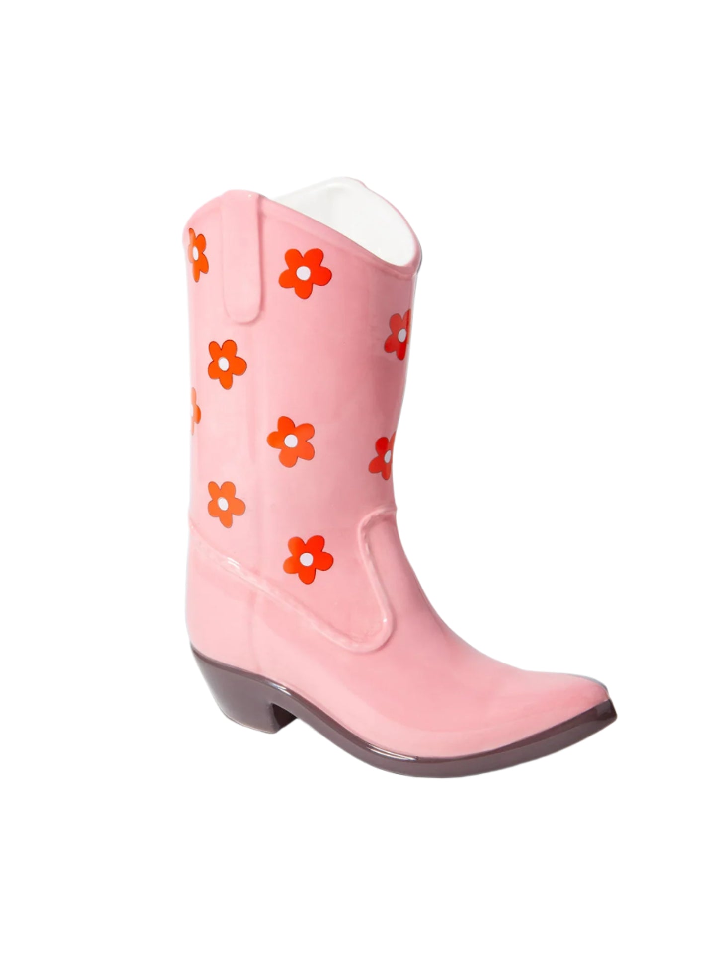 Pink Rodeo Cowboy Boot Vase
