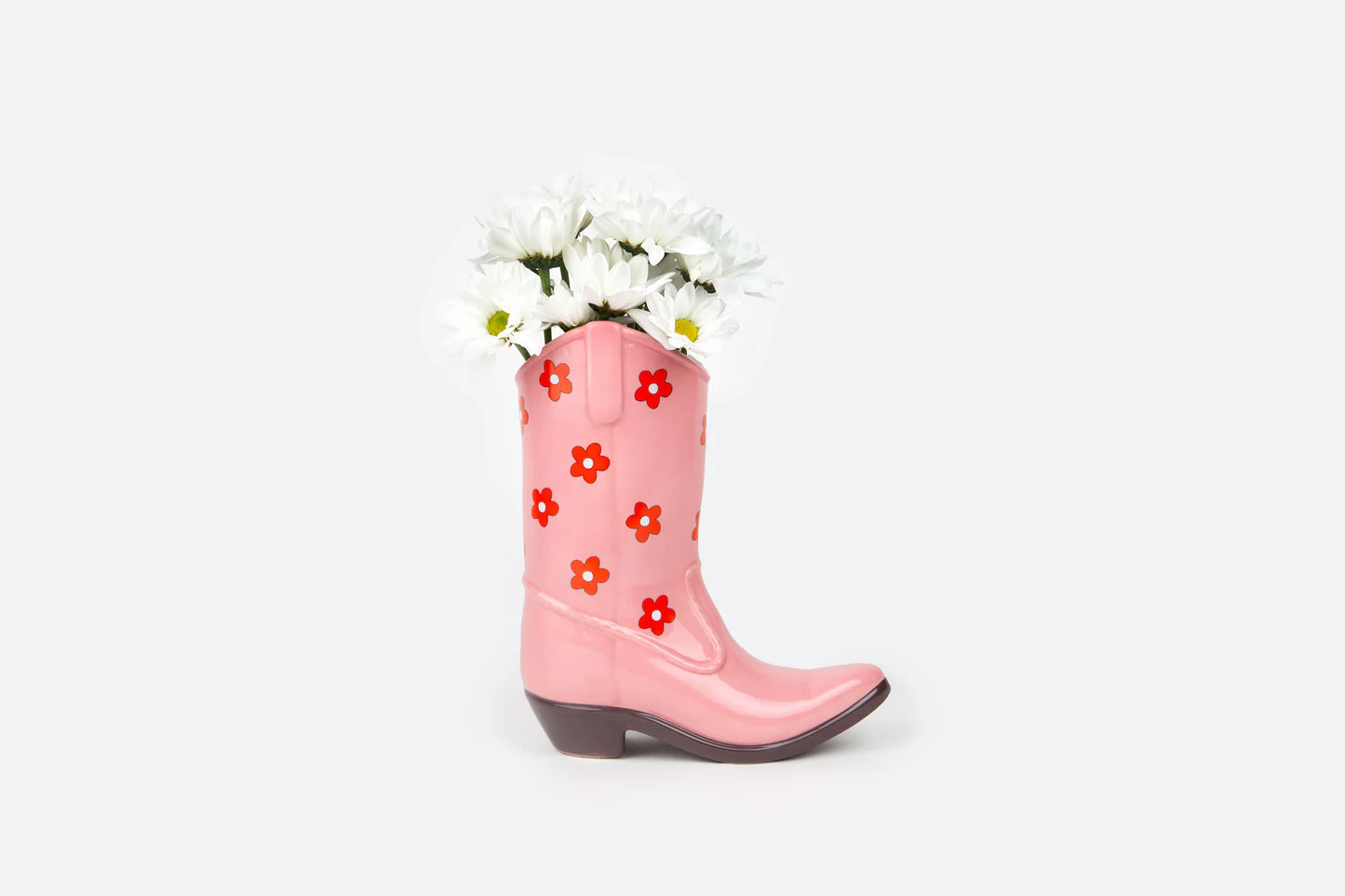 Pink Rodeo Cowboy Boot Vase