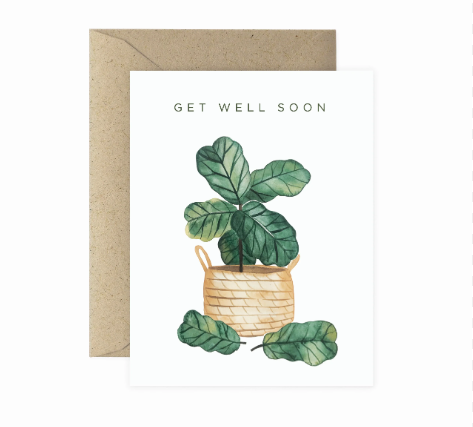 Get Well Soon Fiddle Fig Greeting Card