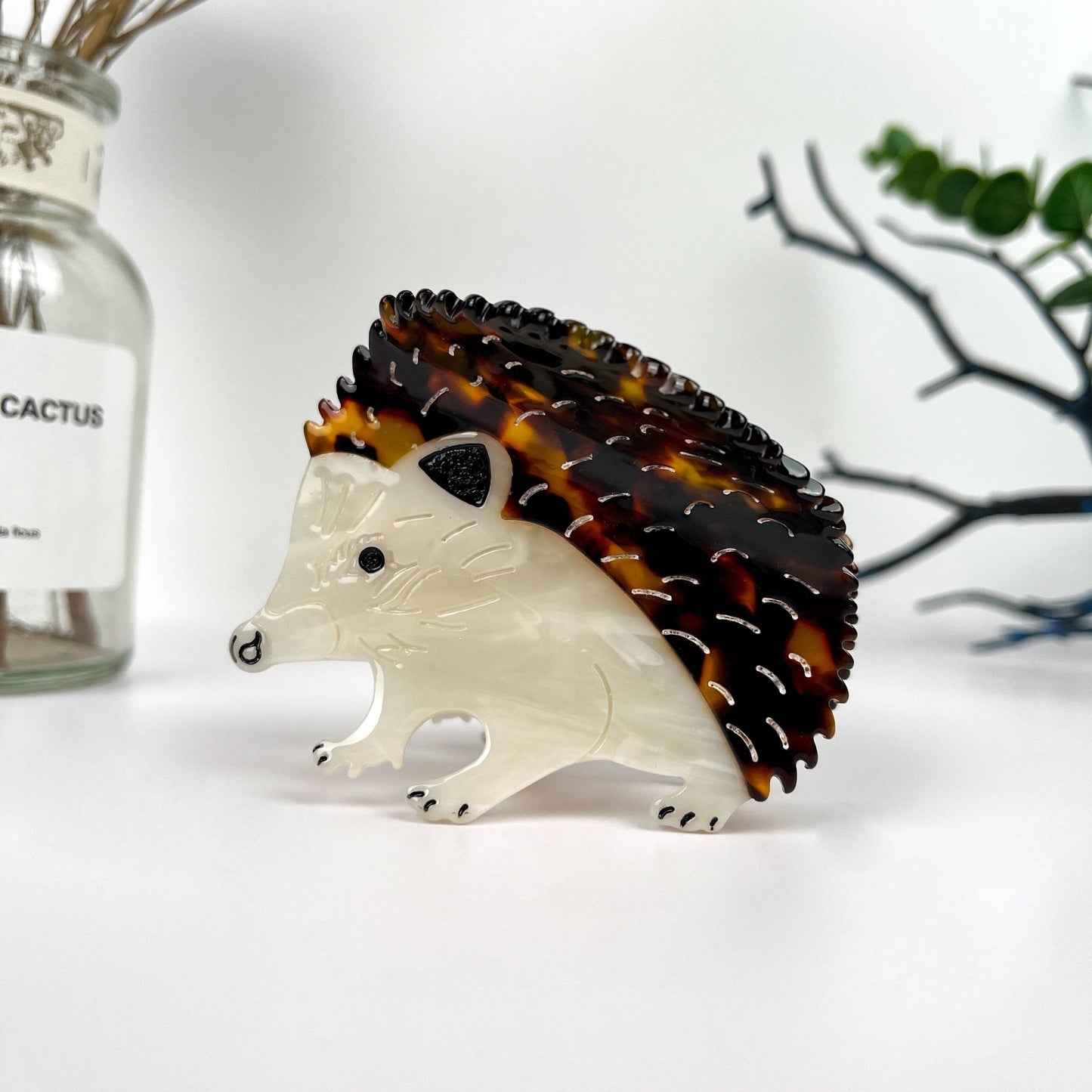 Spiky Hedgehog Acetate Hair Claw Clip