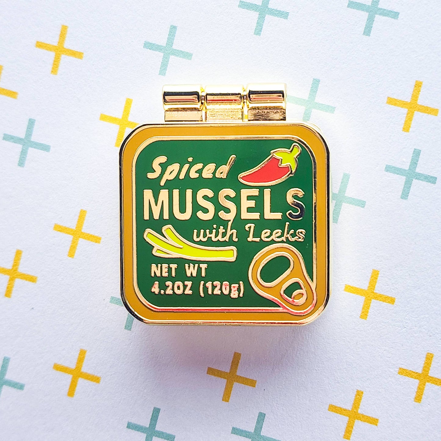 Tinned Mussels Enamel Pin