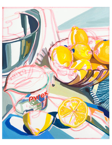 Lemons Lemonade in a Pyrex Art Print