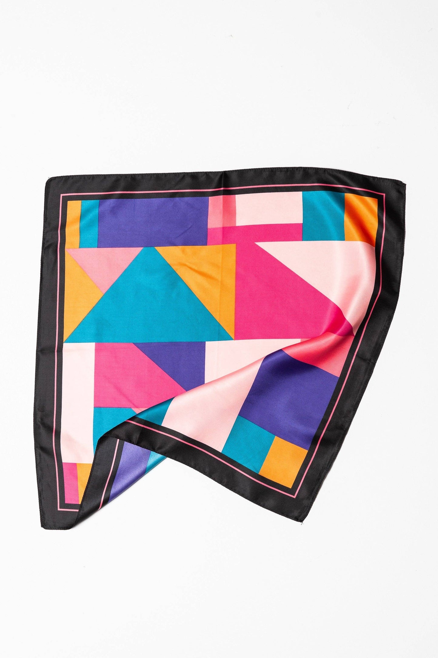 Multi-Color Block Silk Feel Bandana
