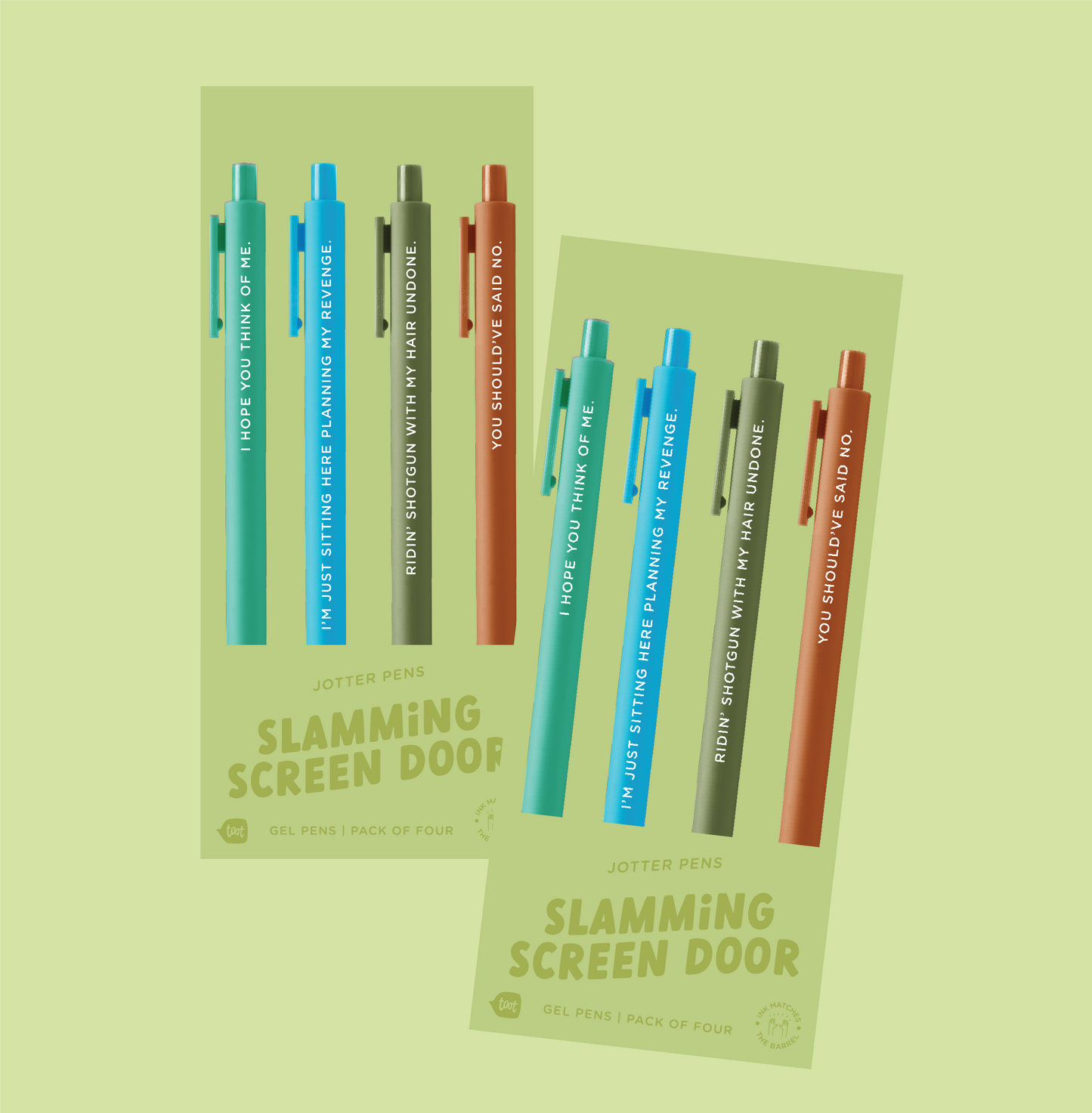 Swiftie Jotter Pen Set Slamming Screen Doors Debut