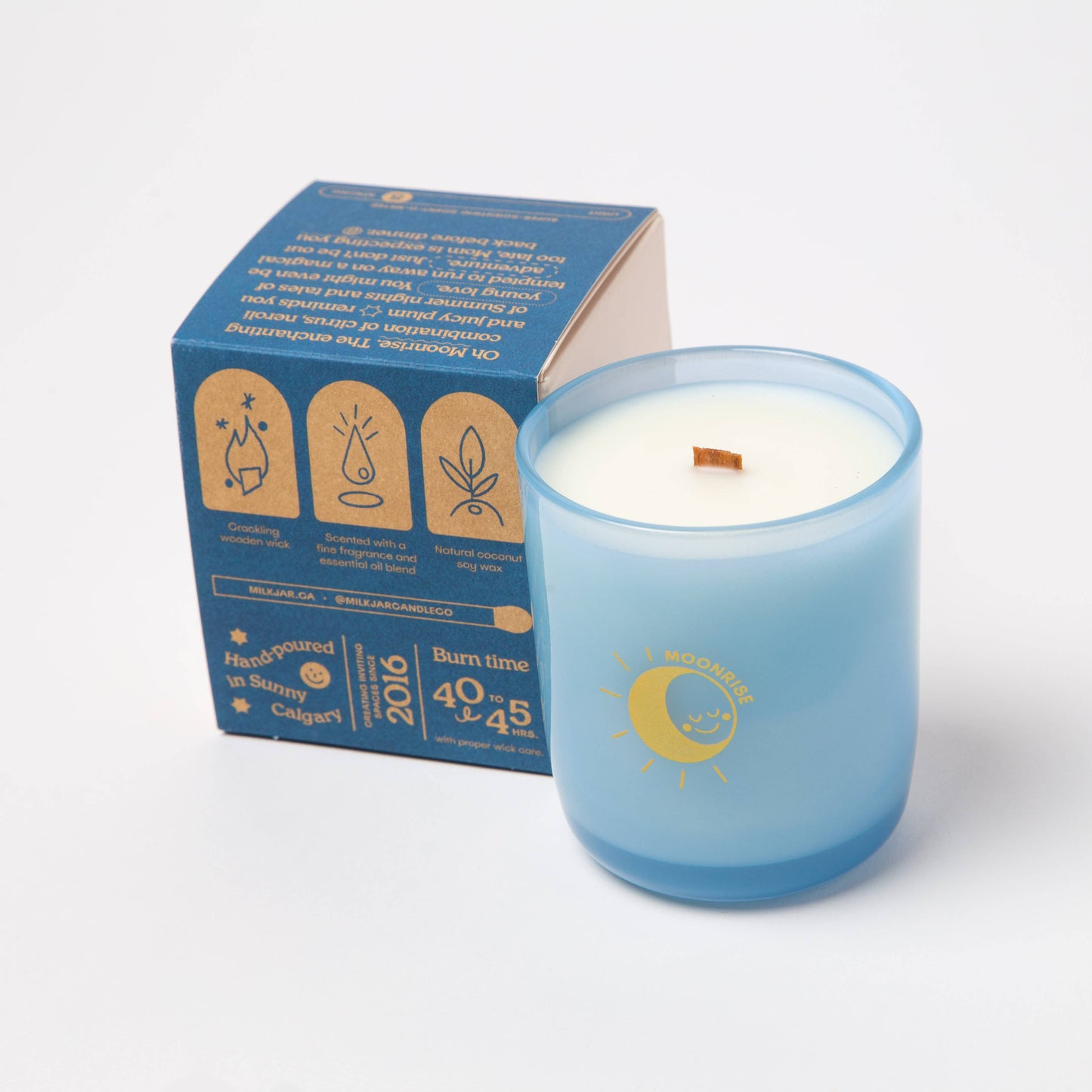 Vegan neroli and plum scented candle, hand-poured in Calgary gift shop