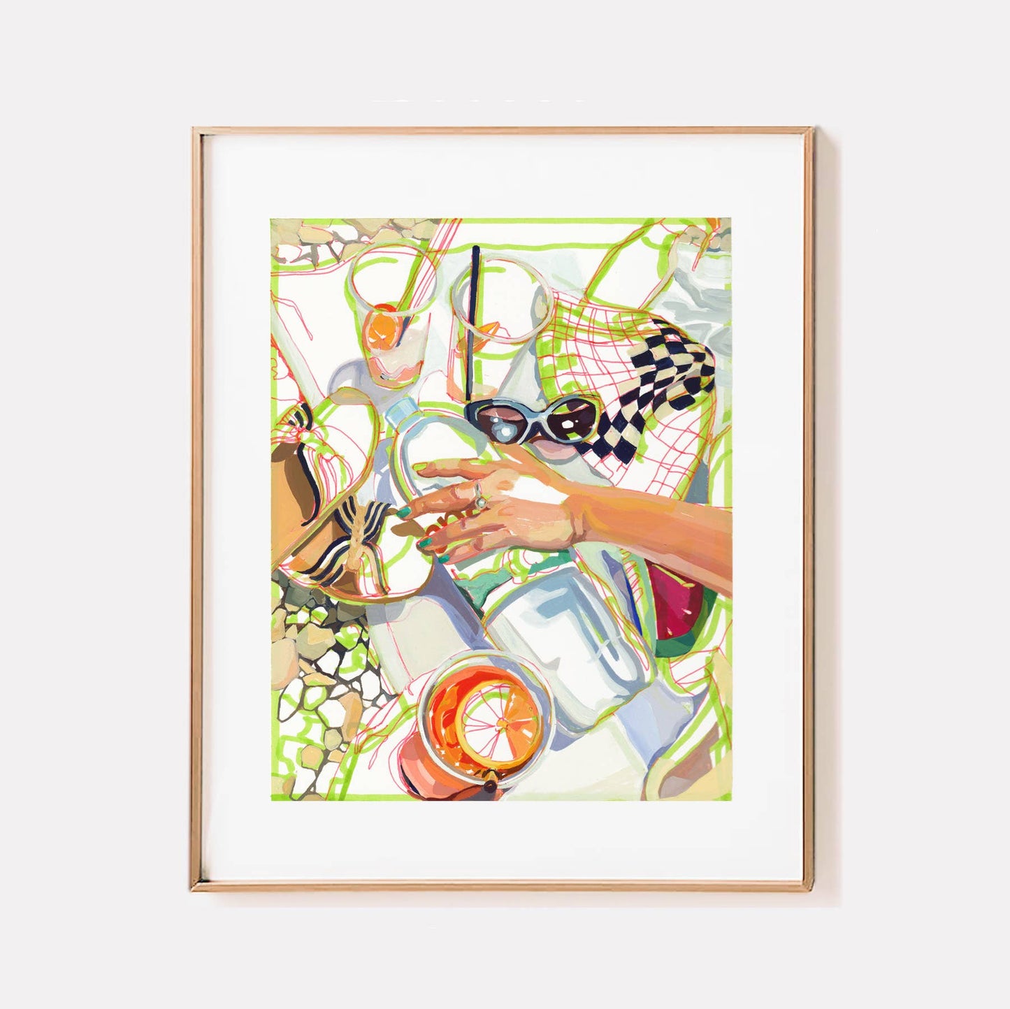 Beach Day in Omis Art Print